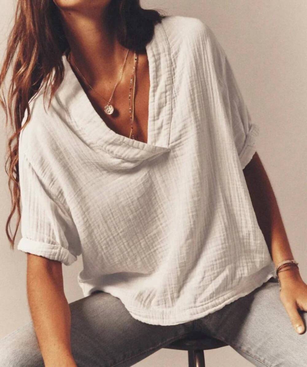 NEW XIRENA avery v-neck top in white